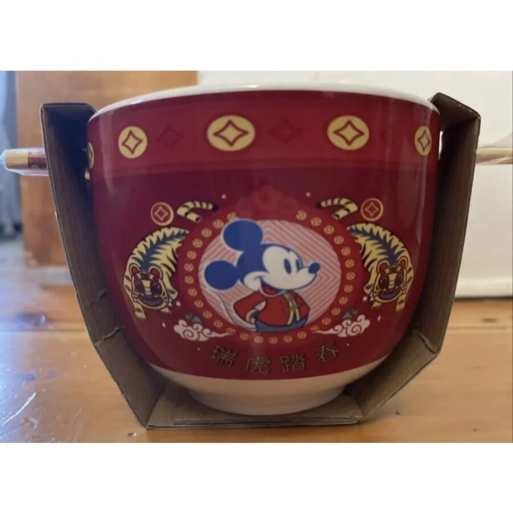 Disney Mickey Mouse - Ramen Noodle 20 Oz. Bowl W/Chopsticks